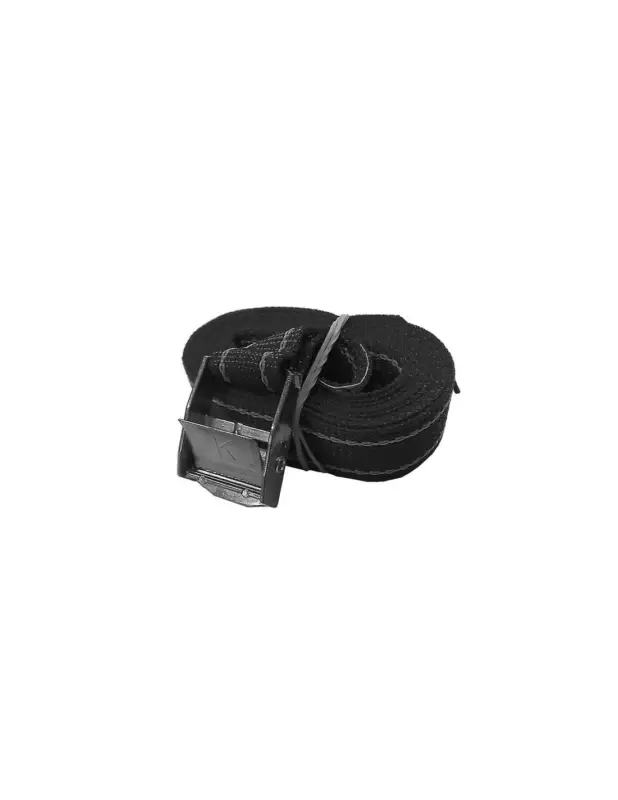 Spanband met klemgesp, 25mmx2,5m. zwart Snelle Levering