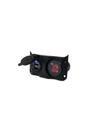 Wave add-on paneel dubbel USB & Volt/ampere meter Koop Vandaag