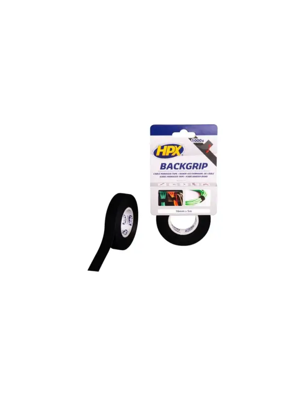 Fabrieksprijs Backgrip klittenband - zwart 16mm x 5m