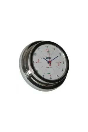 Favoriet Quartz klok radiostilte RVS inclusief wandophanging Ø127 mm