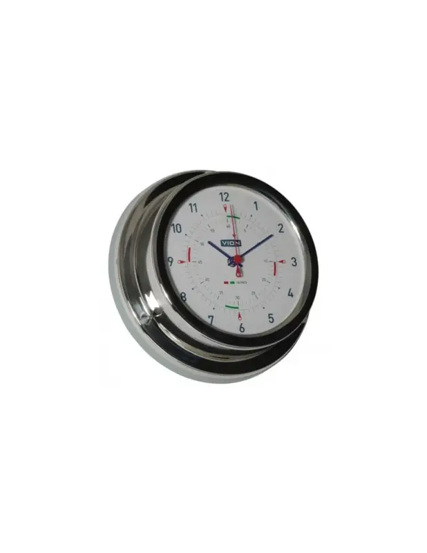 Favoriet Quartz klok radiostilte RVS inclusief wandophanging Ø127 mm