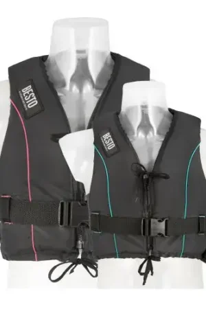Zwemvest Besto Dinghy Zipper Pink/Zwart of Aqua/Zwart Must-Have
