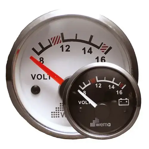 Wema Voltmeter 12V Silver Gauge Serie Flitsaanbieding