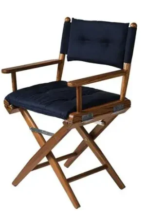Betaalbaar ARC Regisseursstoel Teak Geolied Navy Deluxe