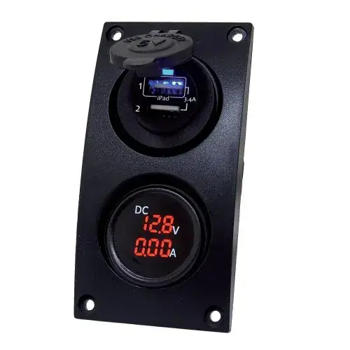Talamex Curved USB en Volt/Ampère Meter Paneel Korting