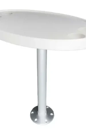 Alleen Vandaag Ovale Boottafel Set 46x76cm Wit Inclusief Quick Release Tafelpoot
