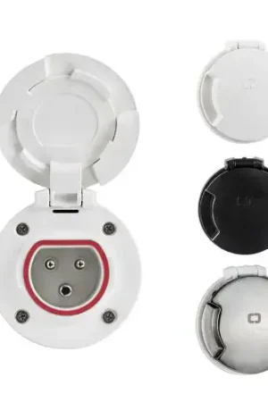 Cruiser walstroomstopcontact inbouw in Wit, Zwart of RVS Merkproduct