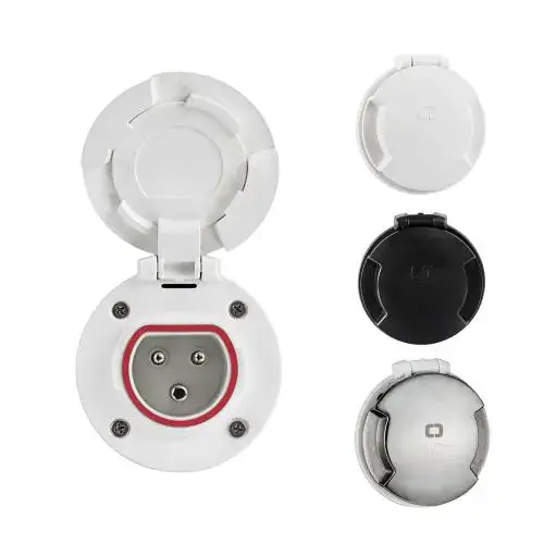 Cruiser walstroomstopcontact inbouw in Wit, Zwart of RVS Merkproduct