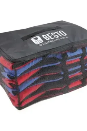 Besto 6 Zwemvesten met Tas Allround 50N Volwassenen Rood en Blauw Tijdelijk Beschikbaar