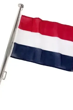 Fabrieksprijs RVS 316 Vlaggenstok 90 cm Compleet met Houder en Nederlandse Vlag