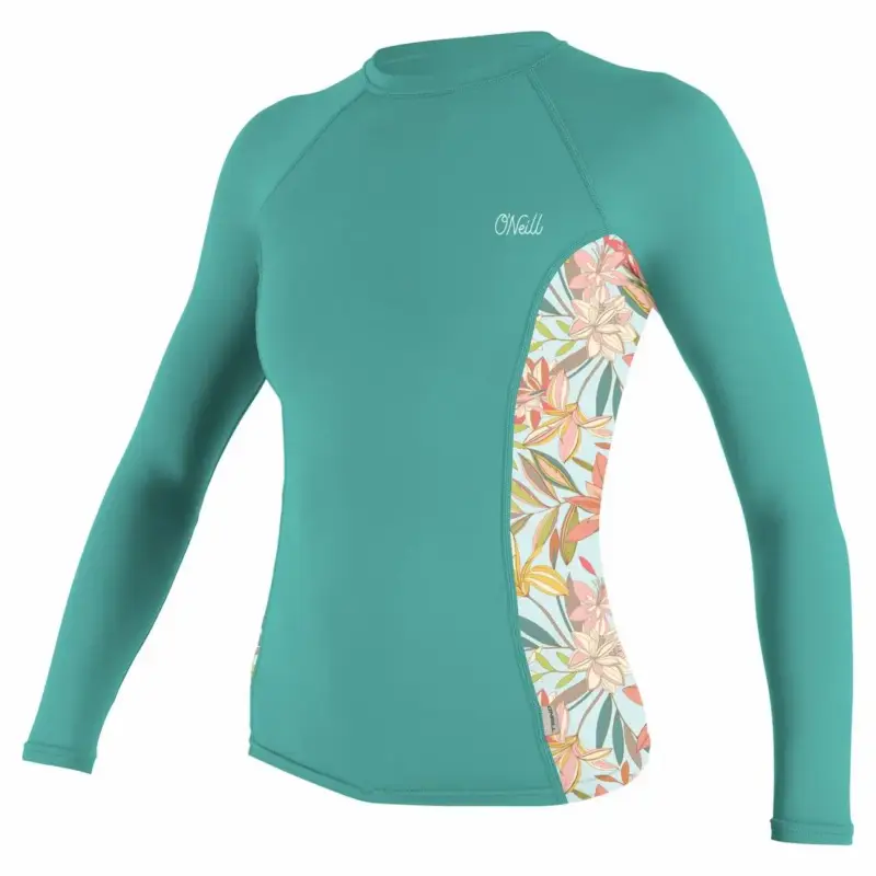 Womens Side Print L/S Rash Guard Uitverkoop