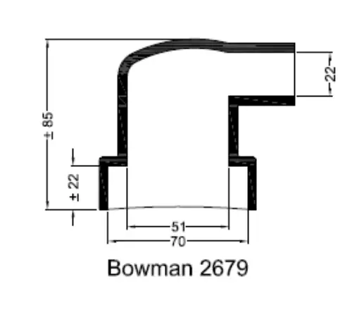 Koopje Rubbermof warmtewisselaar Bowman 2679 51/70/22