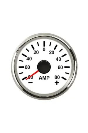 Ampèremeter 9-32V wit incl. shunt – Inbouw 52 mm Fabrieksprijs
