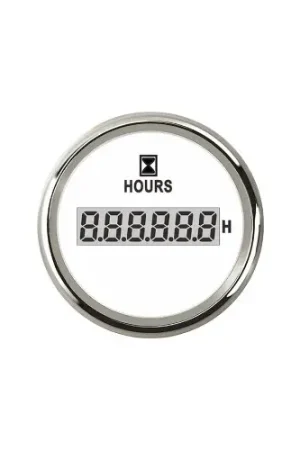 Tijdelijk Beschikbaar Bedrijfsurenteller digitaal 9-32 V wit – Inbouw 52 mm