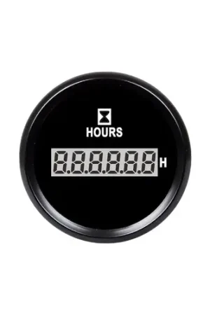 Bedrijfsurenteller digitaal 9-32 V zwart – Inbouw 52 mm Express Levering