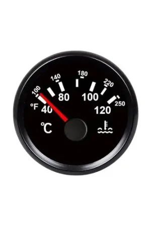 Hete Deal Koelwatertemperatuurmeter 9-32 V zwart 120° – Inbouw 52 mm