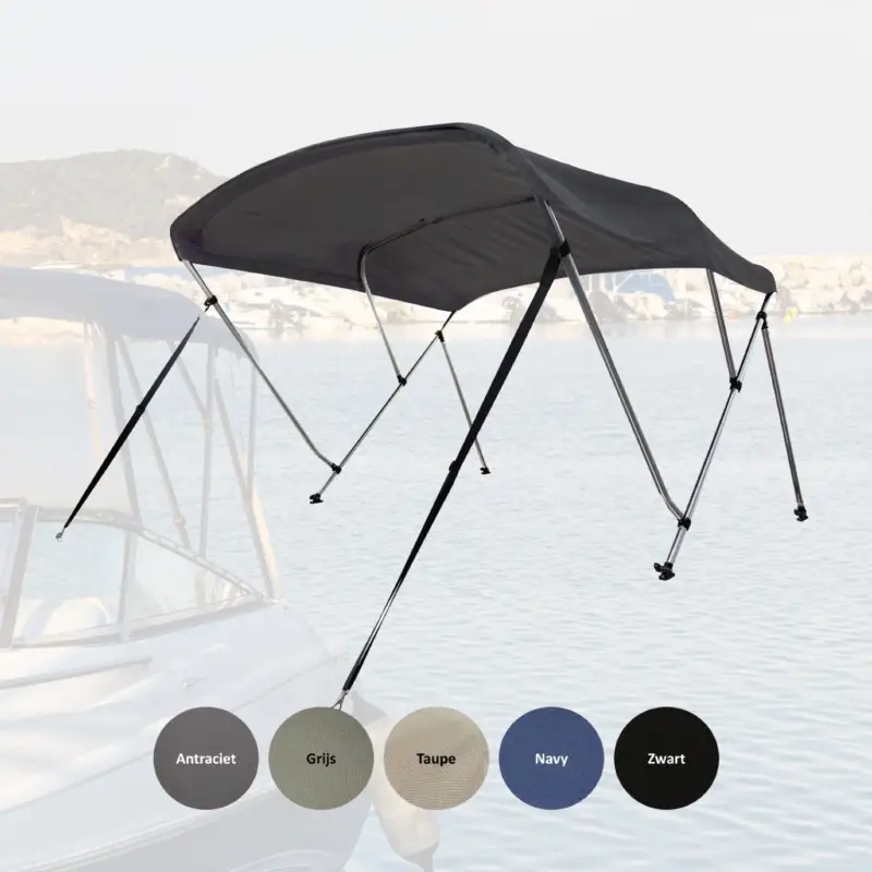 Navishade aluminium 3 boog biminitop H117 B231-243cm Gereduceerde Prijs