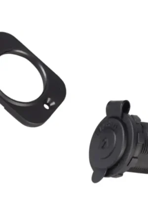12 volt zwart inbouw stopcontact rond Seizoensaanbieding