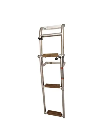 Favoriet Hollex uitklapbare zwemtrap rvs316 3 treden teak