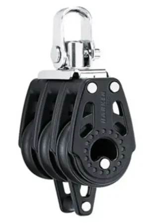 Harken 29mm carbo drieschijfsblok met hondsvot nr 345 Op = Op
