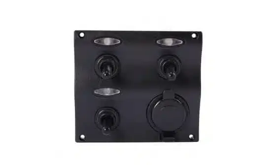 BEP schakelpaneel 3 voudig + 12volt stopcontact spatwaterdicht Beste Prijs