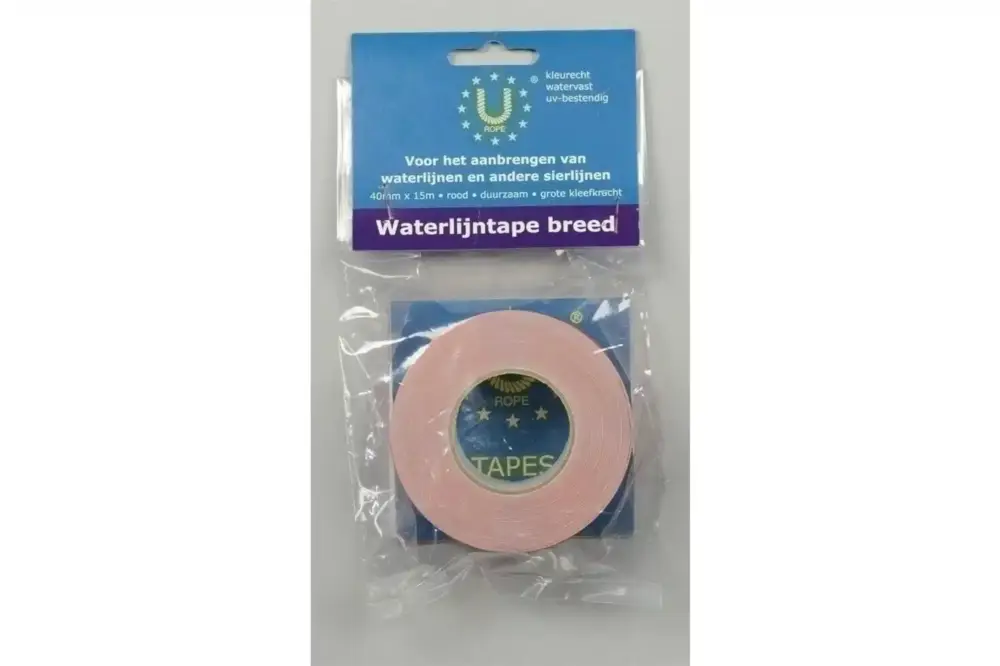 Actieprijs Waterlijntape 40mm x 15mtr – rood