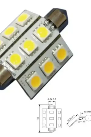 Actieprijs Nautic Led Festoon 42mm, 10-30VDC, 2.0W/15W, warm wit