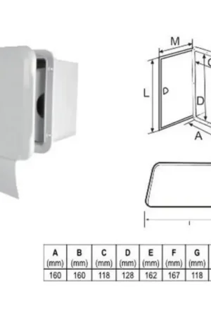 Populair Lalizas Etui voor toiletpapier met deur, 160x160 mm, wit