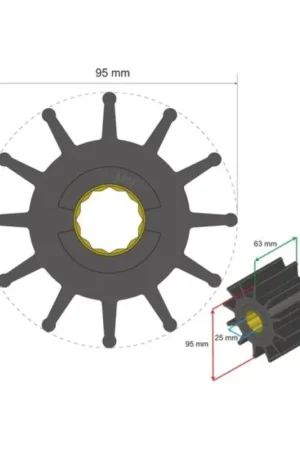 Albin Pump Marine Volvo Penta koelwaterpomp nr. 05-01-002 Beperkt Aanbod