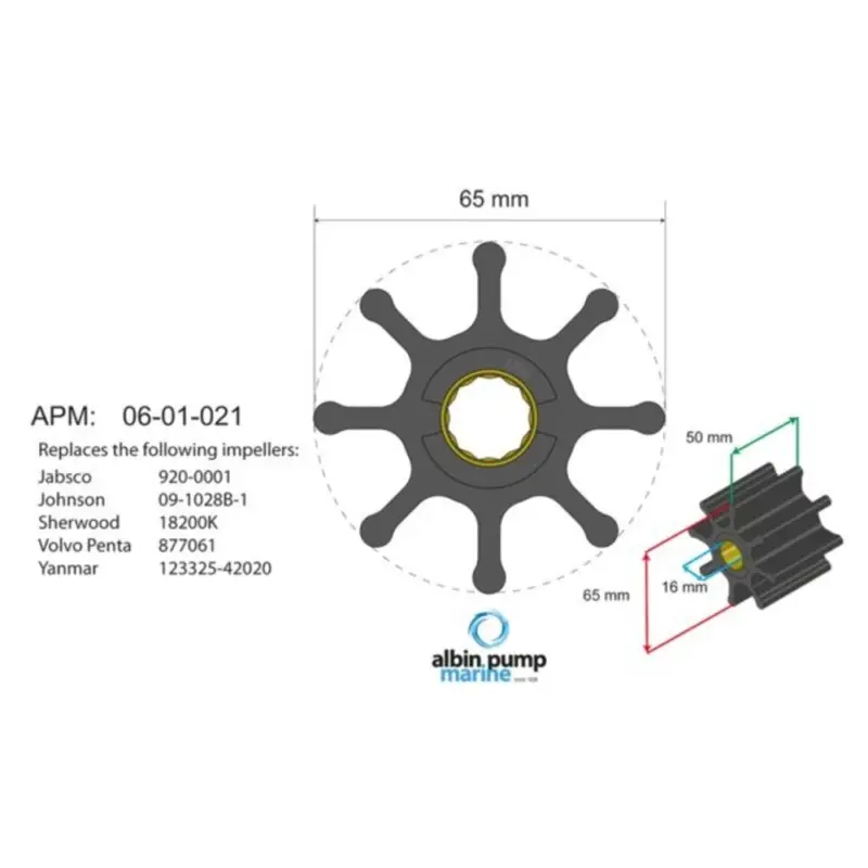 Uitverkoop Albin Pump Marine Volvo Penta koelwaterpomp nr. 05-01-011