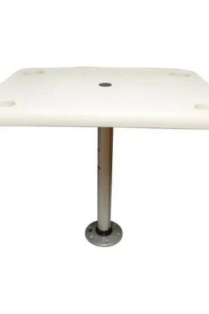 "Handige Rechthoekige Tafelset: 40,6 x 71,1 cm Blad met Poot en Snelsluiting" Express Levering